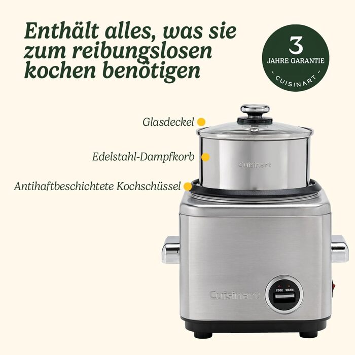 Мультикухонний комбайн Cuisinart Cook In 5 in 1: гриль, смаження, варіння, приготування на пару, тушкування | Антіпригарне покриття, знімні пластини та сковороди | Складається | Колір: Midnight Grey (Керамічна піч + пароварка (великий об'єм), нержавіюча с