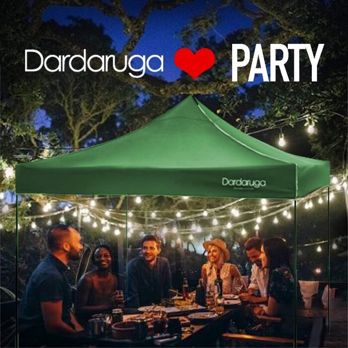 Альтанка DARDARUGA 3x3 м, плоский павільйон, намет для вечірок, садовий намет, шатро, водонепроникний захист від ультрафіолету 50 (синій)