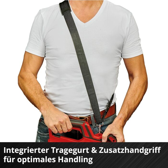 Акумуляторний повітродув та листозбірник Einhell VENTURRO 18/210 Power X-Change (18 В, потужність всмоктування 500 м³/год, об'єм контейнера для збору листя 45 л, функція видування до 210 км/год, з акумулятором 4 Ah та зарядним пристроєм) Чорний, Червоний