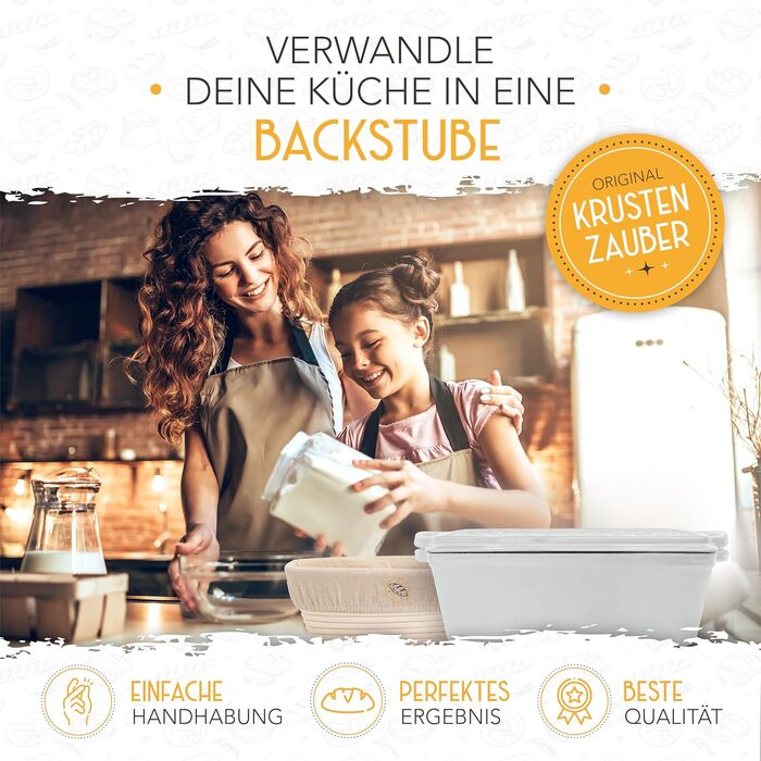 Емальована форма для випікання хліба з кришкою та корзиною для підйому тіста - міцна 28 см, чавун, ідеальна для тостів, хліба, аксесуарів для випікання, посуд для хліба (білий, кексова форма)