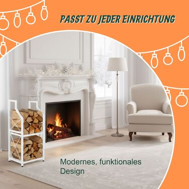 Стильна полиця для дров Relaxdays з 2 ярусами