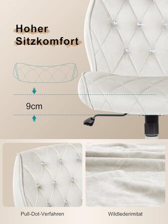 Крісло для дому та офісу Symino з функцією гойдання, обшите штучною замшею, регульована висота, поворотне на 360°, ергономічне, до 150 кг, велике (до 150 кг)