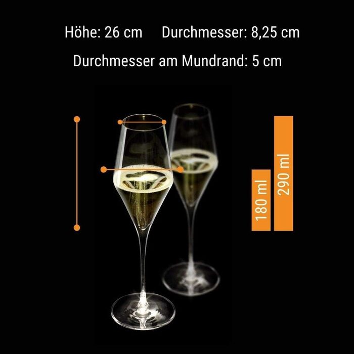 Келихи для шампанського, 290 мл., набір з 2 келихів Stölzle Lausitz