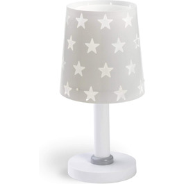 Дитяча настільна лампа Dalber Stars Grey, 15x15x30 см