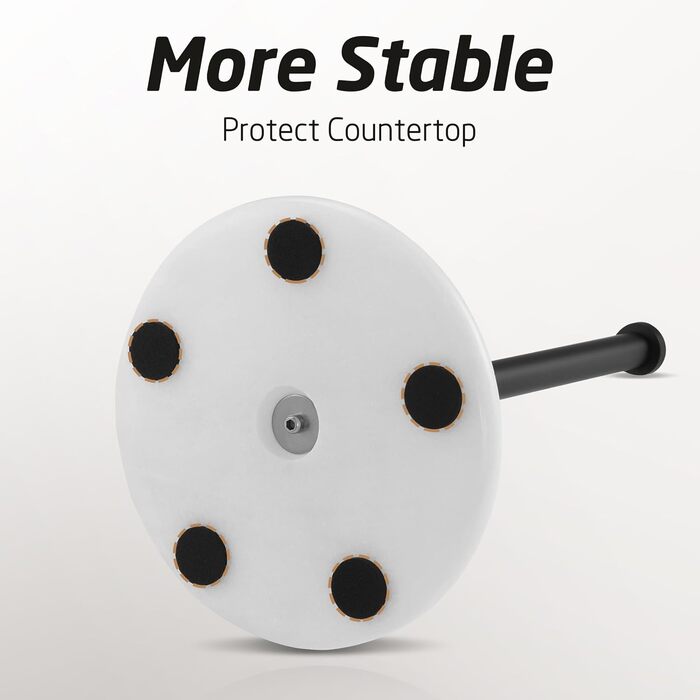 Тримач для паперових рушників KES з мармуром та нержавіючої сталі SUS304, підстільний, чорний, 20 см