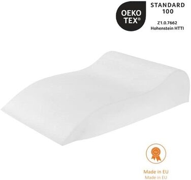 Подушка для ніг Sleepling, подушка для підйому ніг, подушка для ніг, подушка для дорослих, подушка під коліна 40 x 68 x 16,5 см, 100% бавовна, прання 60°C, Ökotex 100, Made in EU (40 x 68 x 16.5 см, поліестер)