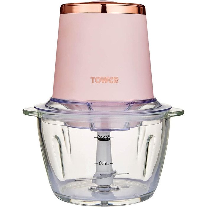 Подрібнювач для льоду Tower Cavaletto T12058MNB, 1 л, 350 Вт, Midnigh Blue & Rose Gold, для окремих ліжок