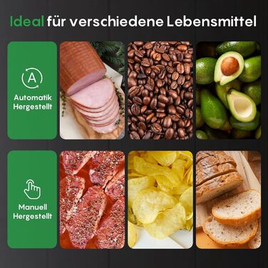 Вакууматор FRESKO Automatik для продуктів: автоматичний вакуумний пакувальник з турбо-потужністю 18л/хв, керування однією кнопкою, комплект з 2 рулонами для пакетів