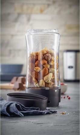 Блендер WMF Kult X Mix & Go Mini - електричний шейкер з пляшкою 600 мл, срібно-чорний, комплект аксесуарів 3 шт.