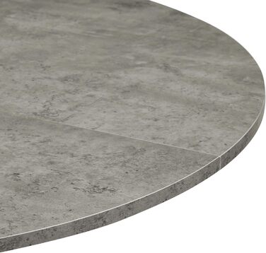 Стіл обідній DUBI Möbel NOA, круглий 110x110 см, для кухні/їдальні, індустріальний дизайн, колір бетону, 11216-US-BETO