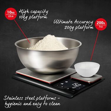 Кухонні ваги Heston Blumenthal Precision By Salter 1049A HBBKDRUP - прецизійна платформа, 10 кг, 1 г, з функцією тарування, метричні та імперські одиниці