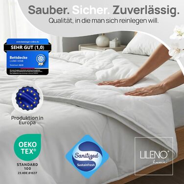 Тепла зимова ковдра LILENO HOME 155x220 см [2 шт.] - комплект ковдр для комфортного сну. Алергічна ковдра, витримує прасування до 95°C