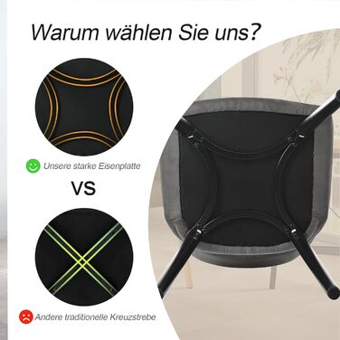 Набір обідніх стільців для кухні та вітальні (4 шт.) з підлокітниками, м'яке сидіння, поліестер, дерев'яні ніжки, бежевий, темно-сірий, чорний