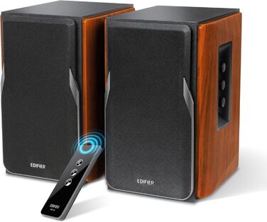 Edifier R1280T: Активні референсні колонки 2.0 - 42W RMS, Коричневий, Без Bluetooth, Для ПК та Студії