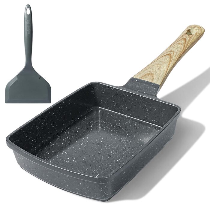 Пан для приготування тамагоякі (японського омлету) GiPP, 18x13 см, з гранітно-антипригарним покриттям, без PFOA/PFOS, сірий
