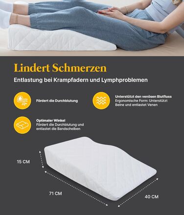 Подушка для ніг Medicline Ergonomisches Venenkissen - для кращого кровообігу та комфорту, Made in Germany