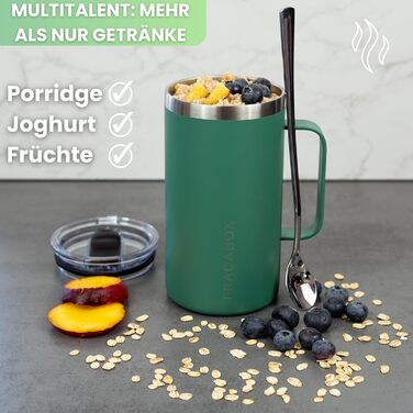 Термокружка 'Neri' 600мл з нержавіючої сталі, з подвійними стінками, вакуумна ізоляція, для кави з собою, BPA Free, миється в посудомийній машині (Турквіс)