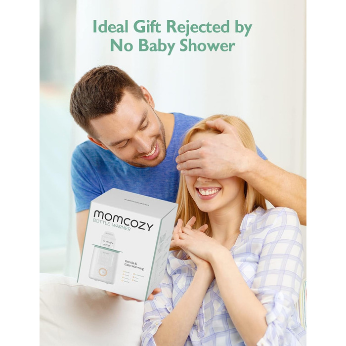 Momcozy Нагрівач для пляшечок Momcozy Nutri-Flaschenwärmer - 9-в-1 з точним контролем температури, нічним світлом, швидким нагрівом та автоматичним вимкненням. Сумісний з усіма пляшками.