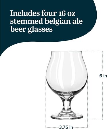 Набір келихів Libbey Craft Brews для бельгійського пива, 4 шт.