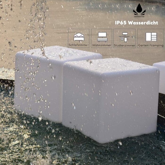 Світлодіодний куб-пуф Mr.Go 30x30x30 см RGB з пультом, акумуляторний, водонепроникний, для дому, спальні, басейну, вечірок