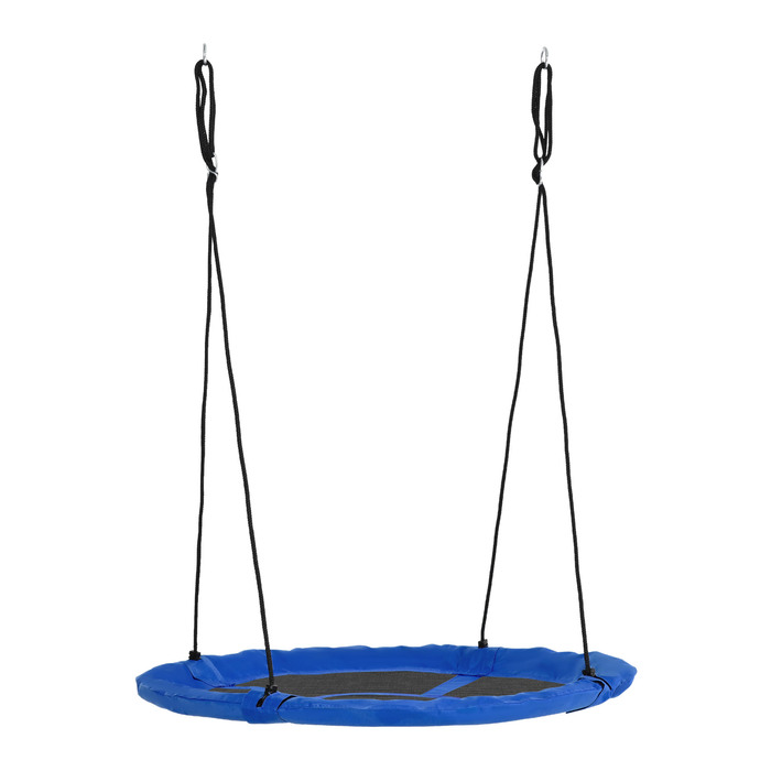 Зупинка для гнізда Outsunny Ø110 см, до 150 кг, дитяча гойдалка з регулюванням, сталь, блакитна