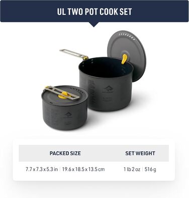 Набір посуду Sea to Summit Frontier UL Two Pot Set - 2 каструлі для приготування їжі на природі