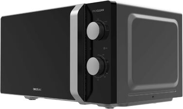 Мікрохвильова піч Cecotec Proclean 5010 Inverter 19 л, 700 Вт, 5 режимів, LED-дисплей, 8 програм, чорна, механічне керування