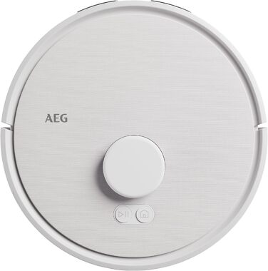 Робот-пилосос AEG AR71UW2SW з функцією миття, WiFi, LiDAR, автоматичною станцією очищення, потужність 4000 Па, 14,4 В, до 175 хв, до 140 м², бак 0,28 л, білий
