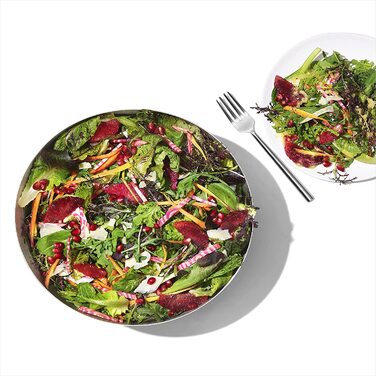 Салатниця-швидкообертач OXO SteeL з нержавіючої сталі з кришкою – для миття та сушіння салату. Нержавіюча сталь, велика