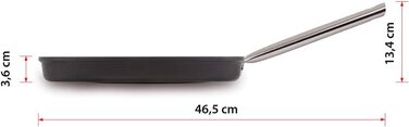 Індукційна сковорода-гриль Valira 4437/25 для шеф-кухаря, 28 x 28 см, Чорна