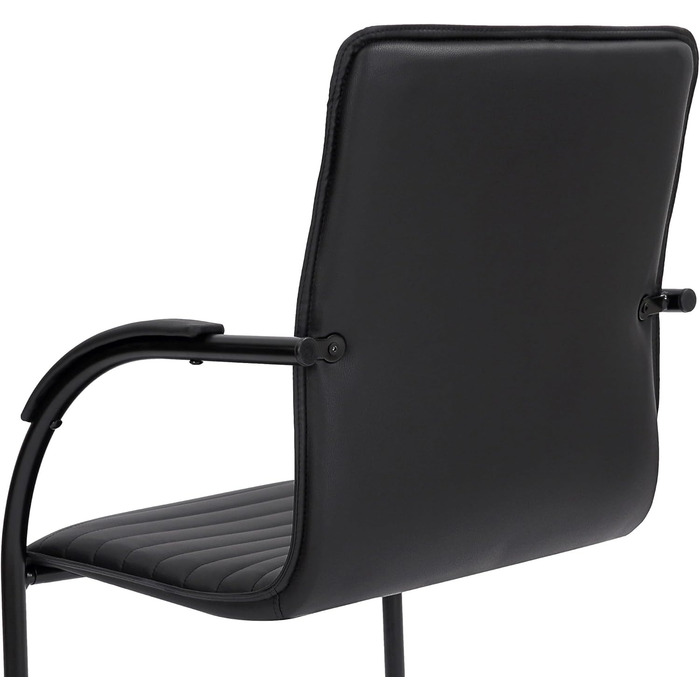 Набір з 2-х відкидних крісел Tira з штучної шкіри, чорного кольору, з м'яким сидінням