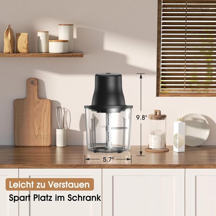 Електричний подрібнювач/подрібнювач для кухні 1.5L, чорний: для м'яса, овочів, фруктів, горіхів, дитячого харчування, 250W