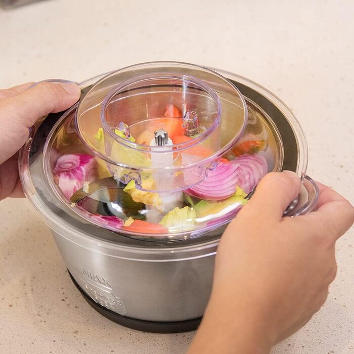 Подрібнювач Cecotec ChopBeat 2000S 500W зі скляною чашею 500г, 4 леза з нержавіючої сталі, 2 швидкості