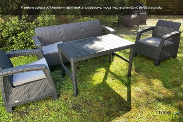 Комплект садових меблів Keter з пластику, сірий, 4 предмети