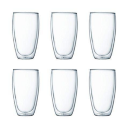 Набір чашок з подвійним дном Bodum Pavina 0,45 л, 6 шт, прозорий (4560-10-12)