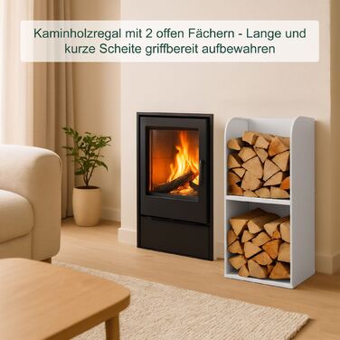 Стильна полиця для дров Relaxdays з двома відділеннями