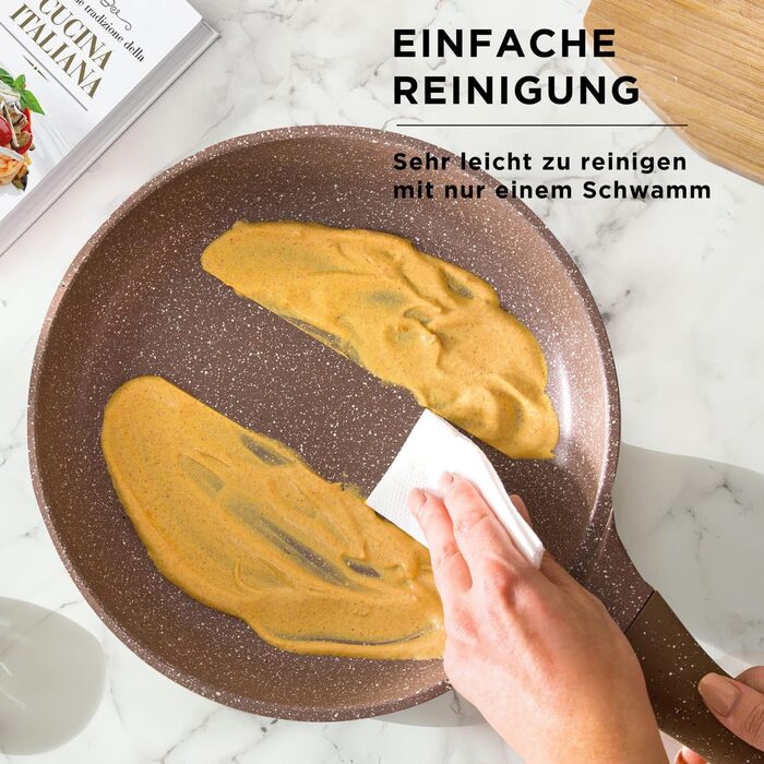 Набір каструль та сковорідок KASANOVA з антипригарним покриттям, індукційне дно, 4-шарове покриття, сучасний дизайн