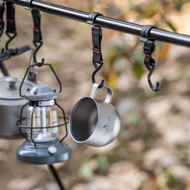 iBasingo чашка для еспресо Titan 200мл, подвійні стінки, нержавіюча сталь, для лате, капучино, какао, чай, подорожі, кемпінг, ультралегка, міцна