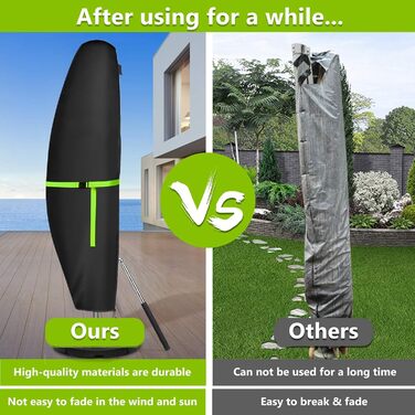 Чохол для парасольки GEMITTO, водонепроникний, 280x30x81/46 см, для парасольки 2-4 м, 420D, захист від вітру та сонця