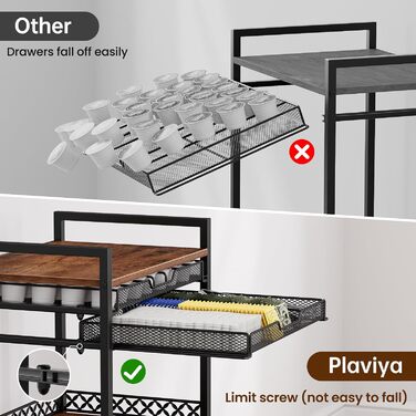 Підставка для капсул Nespresso та Keuring з 5 ярусами, з висувними ящиками та колесами. Організатор для капсул кави та аксесуарів на кухню