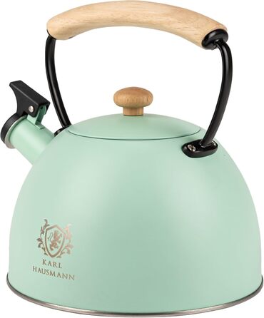 Електричний чайник Karl Hausmann 2.5L з автоматичним свистком - нержавіюча сталь, для Induktion, Gas та Electric плит
