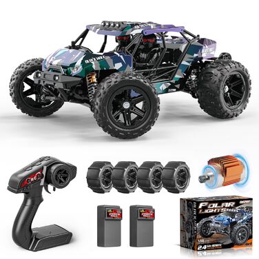 Радіокерований позашляховик Monster Truck 1:14 2.4GHz 4WD 40 км/год з 2 акумуляторами та комплектом шин для дітей та дорослих