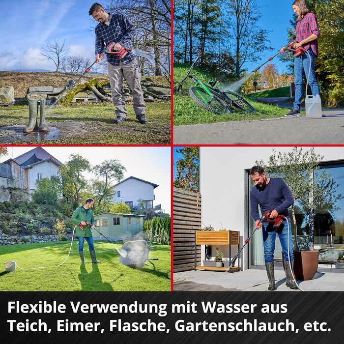 Einhell HYPRESSO 18/24-1 Акумуляторний мийний пістолет високого тиску Power X-Change (18 В, 24 бар, 240 л/год, без акумулятора та зарядного пристрою)