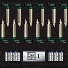 LED-свічки для ялинки Lumix® SuperLight Mini Metallic Gold, 9 см, 12 шт. з пультом керування та батарейками