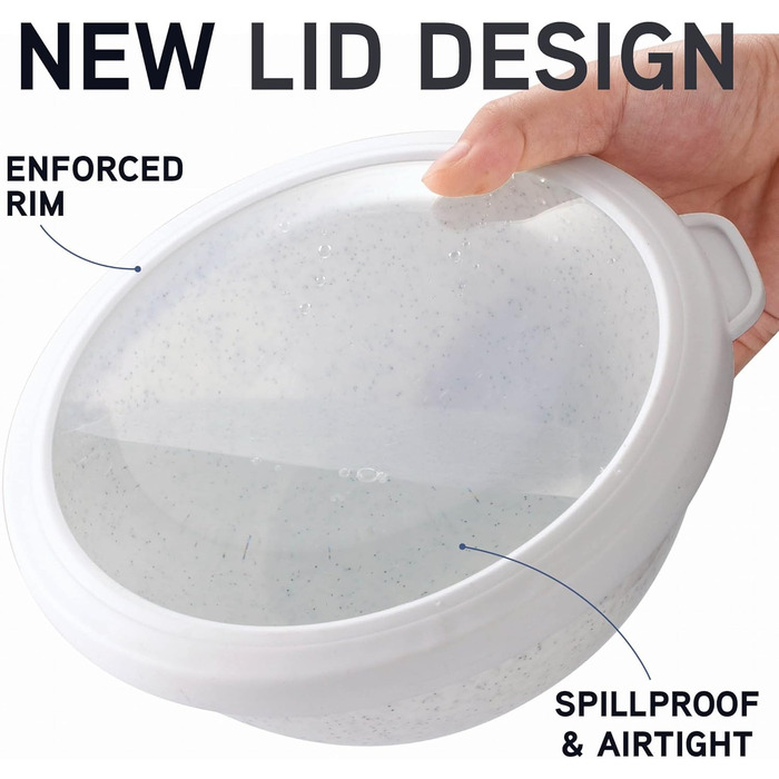 Набір мисок для приготування їжі Cook With Color (12 шт.) з кришками TPR – чорний та білий