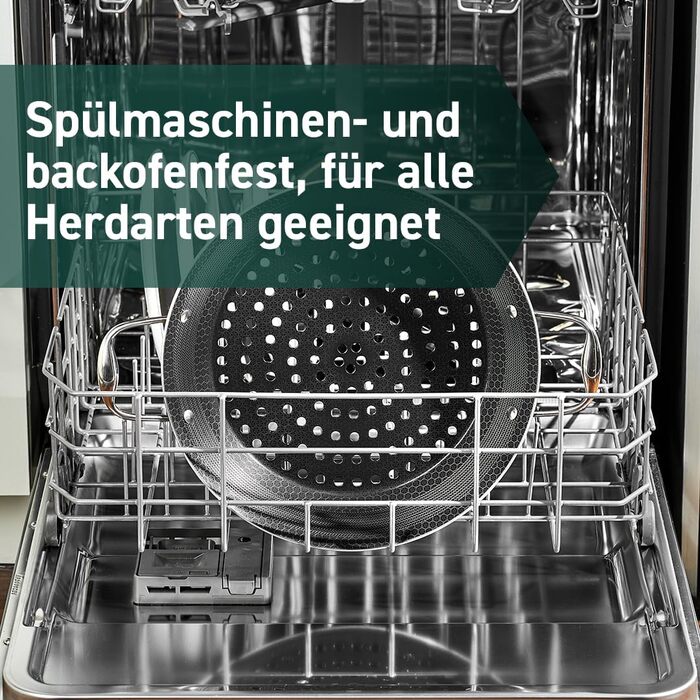 HexClad гібридна сковорода-гриль з антипригарним покриттям, термостійка до 482°C, безпечна для миття в посудомийній машині