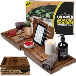 Підставка для ванни Temple Spring з акціїї (складні, дерев'яні) - аксесуари для ванної кімнати