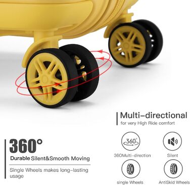 Набір валіз KONO 2 в 1: велика валіза 62 см + косметичка (білий)