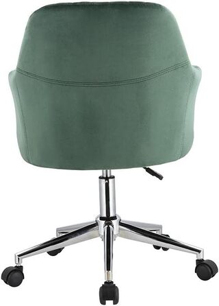 Офісний стіл Eleana - крісло, регульована висота, оксамит, зелений колір