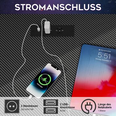 Ігровий стіл HaodaCulture 160x135 см з підставкою для монітора, 2 розетки та 2 USB-порт, кутовий, для комп'ютера, великий, 160 x 135 x 75 см
